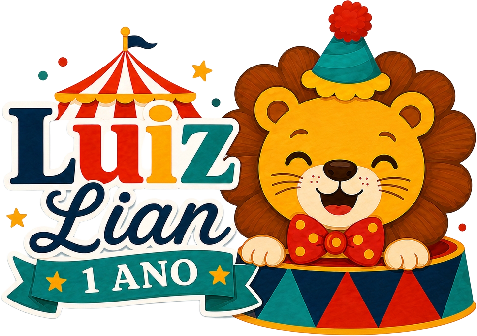 Logo oficial do primeiro aniversário do Luiz Lian